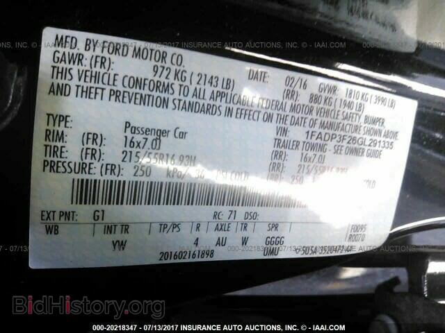 2016 Ford Focus - VIN: 1FADP3F26GL291335 - Photo 9