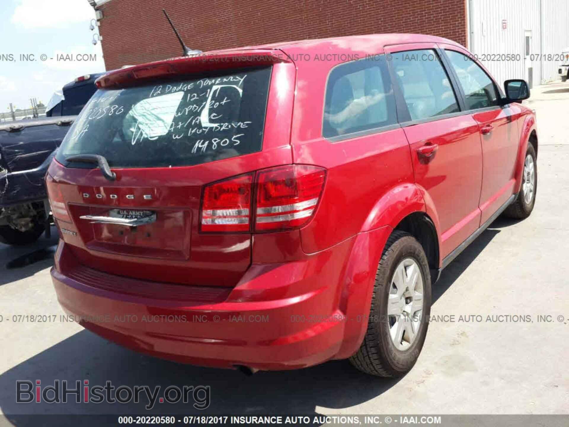 2012 Dodge Journey - VIN: 3C4PDCAB0CT262001 - Фото 4