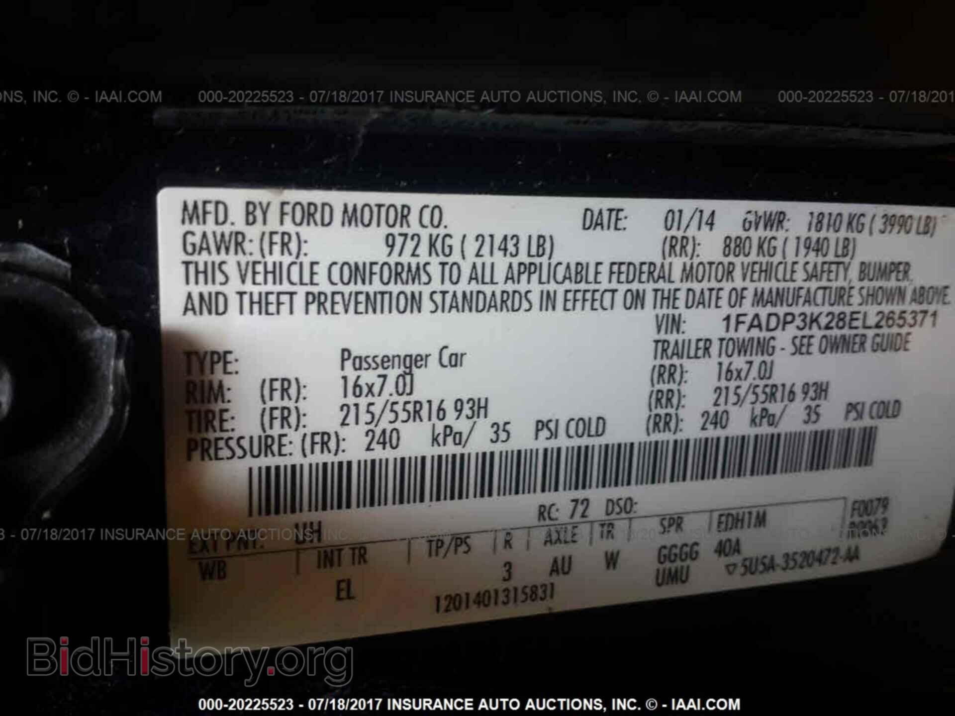 2014 Ford Focus - VIN: 1FADP3K28EL265371 - Фото 9