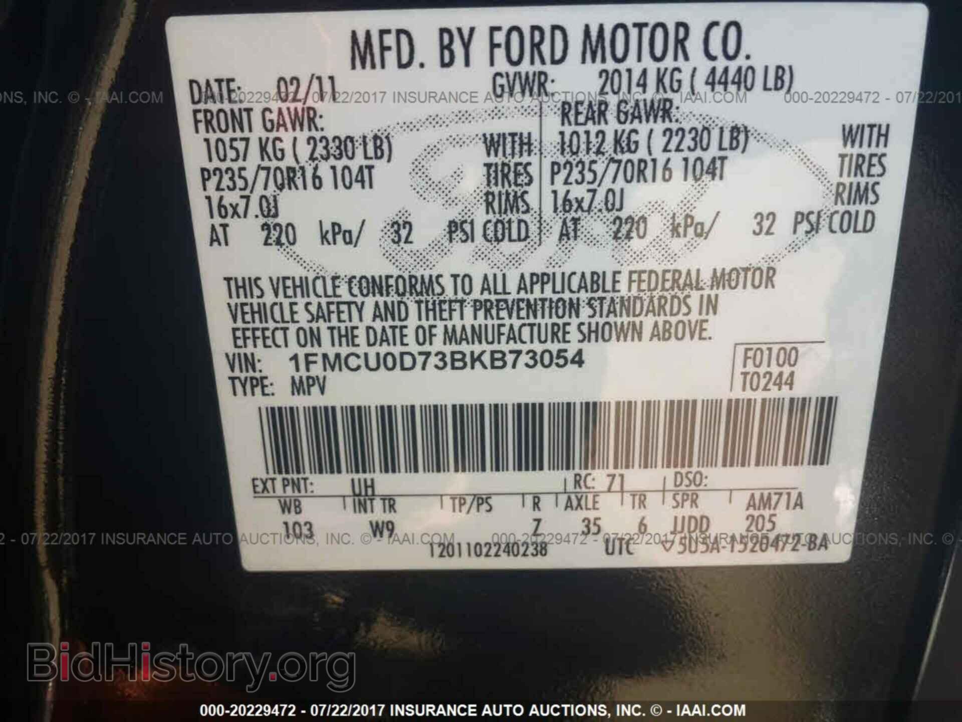2011 Ford Escape - VIN: 1FMCU0D73BKB73054 - Photo 9