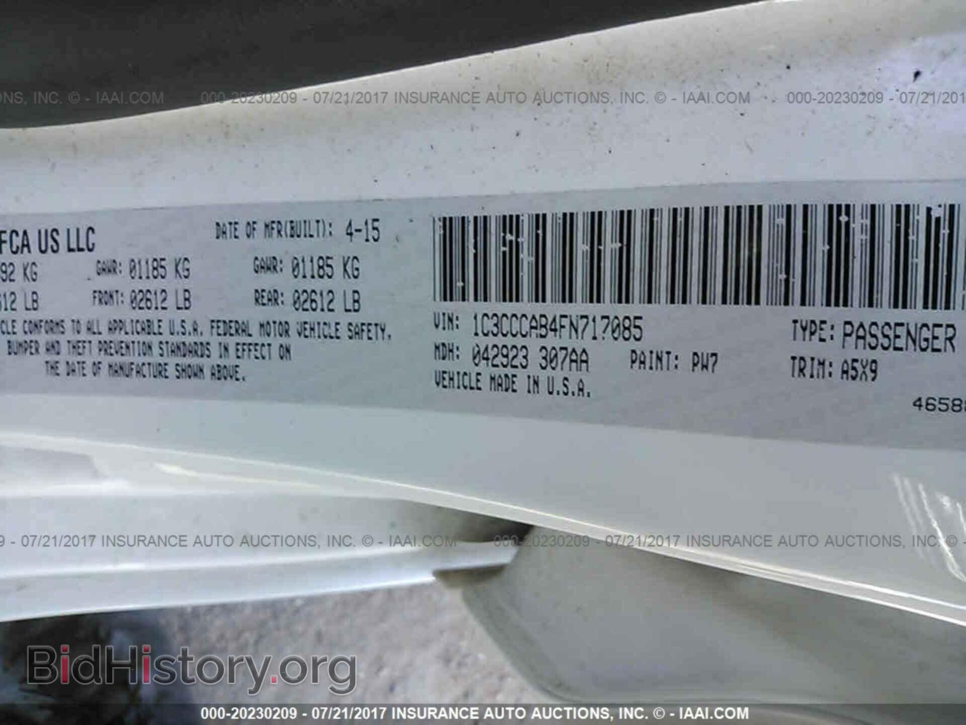 2015 Chrysler 200 - VIN: 1C3CCCAB4FN717085 - Photo 9