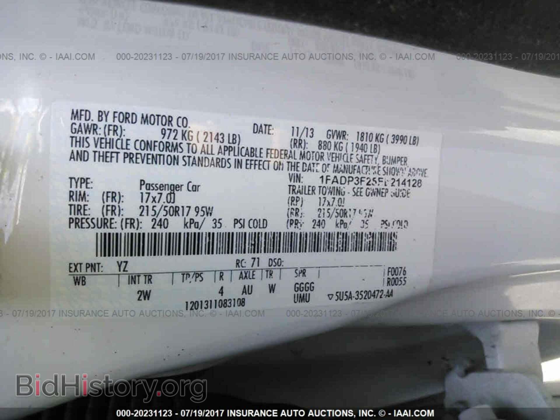 2014 Ford Focus - VIN: 1FADP3F25EL214128 - Фото 9