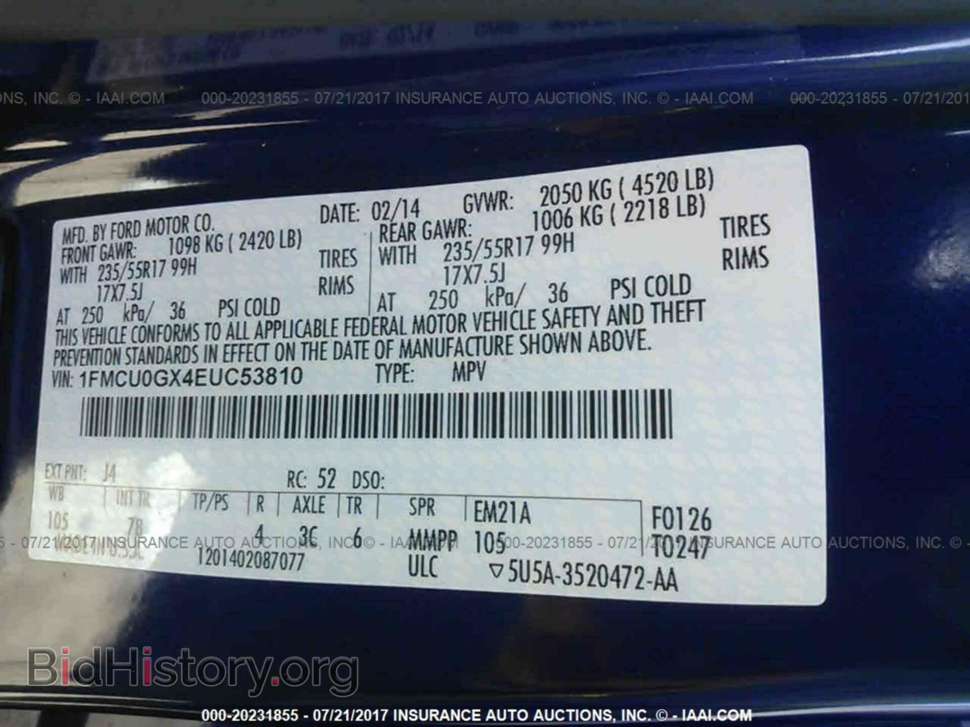 2014 Ford Escape - VIN: 1FMCU0GX4EUC53810 - Photo 9