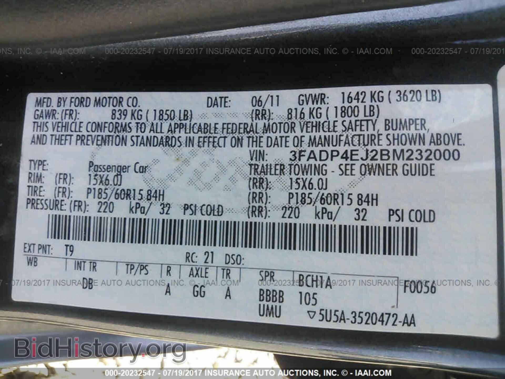 2011 Ford Fiesta - VIN: 3FADP4EJ2BM232000 - Фото 9