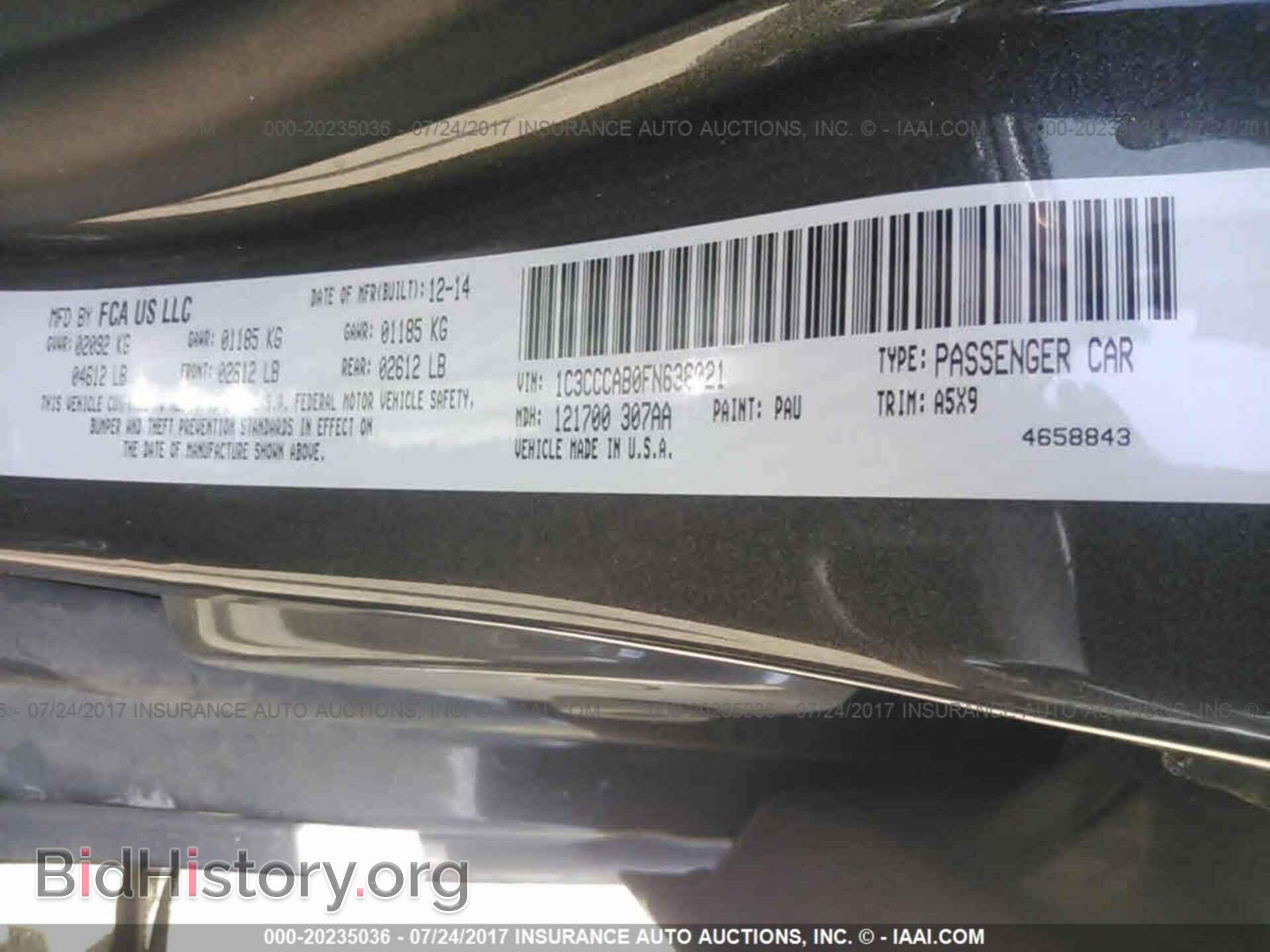 2015 Chrysler 200 - VIN: 1C3CCCAB0FN636021 - Photo 9