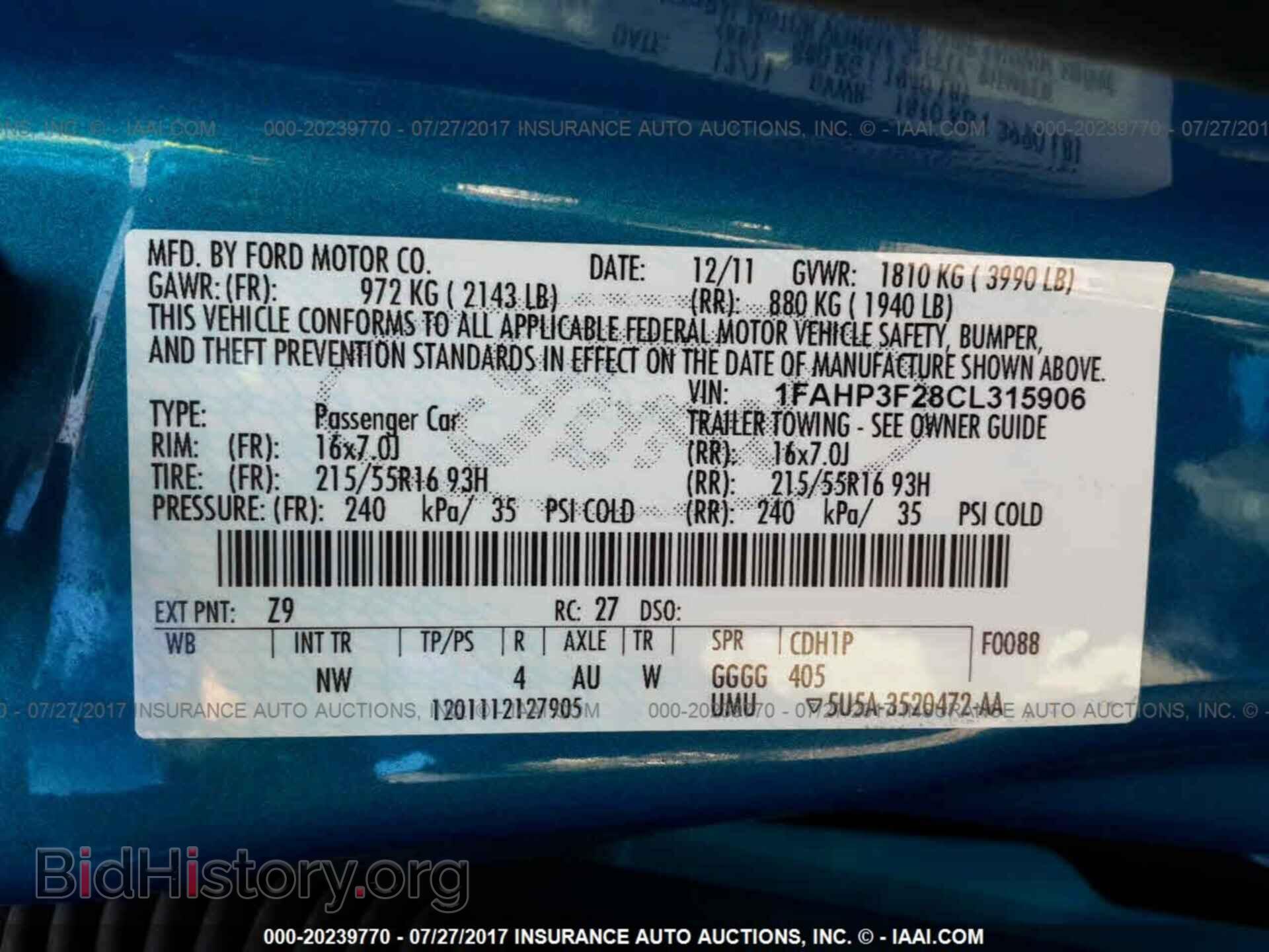 2012 Ford Focus - VIN: 1FAHP3F28CL315906 - Photo 9