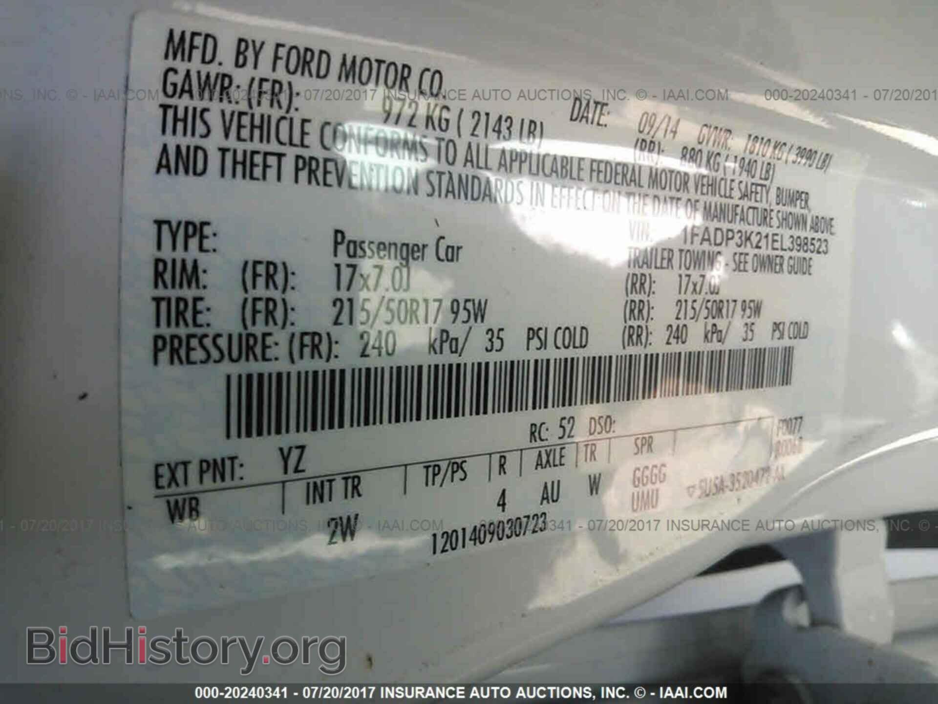 2014 Ford Focus - VIN: 1FADP3K21EL398523 - Фото 9
