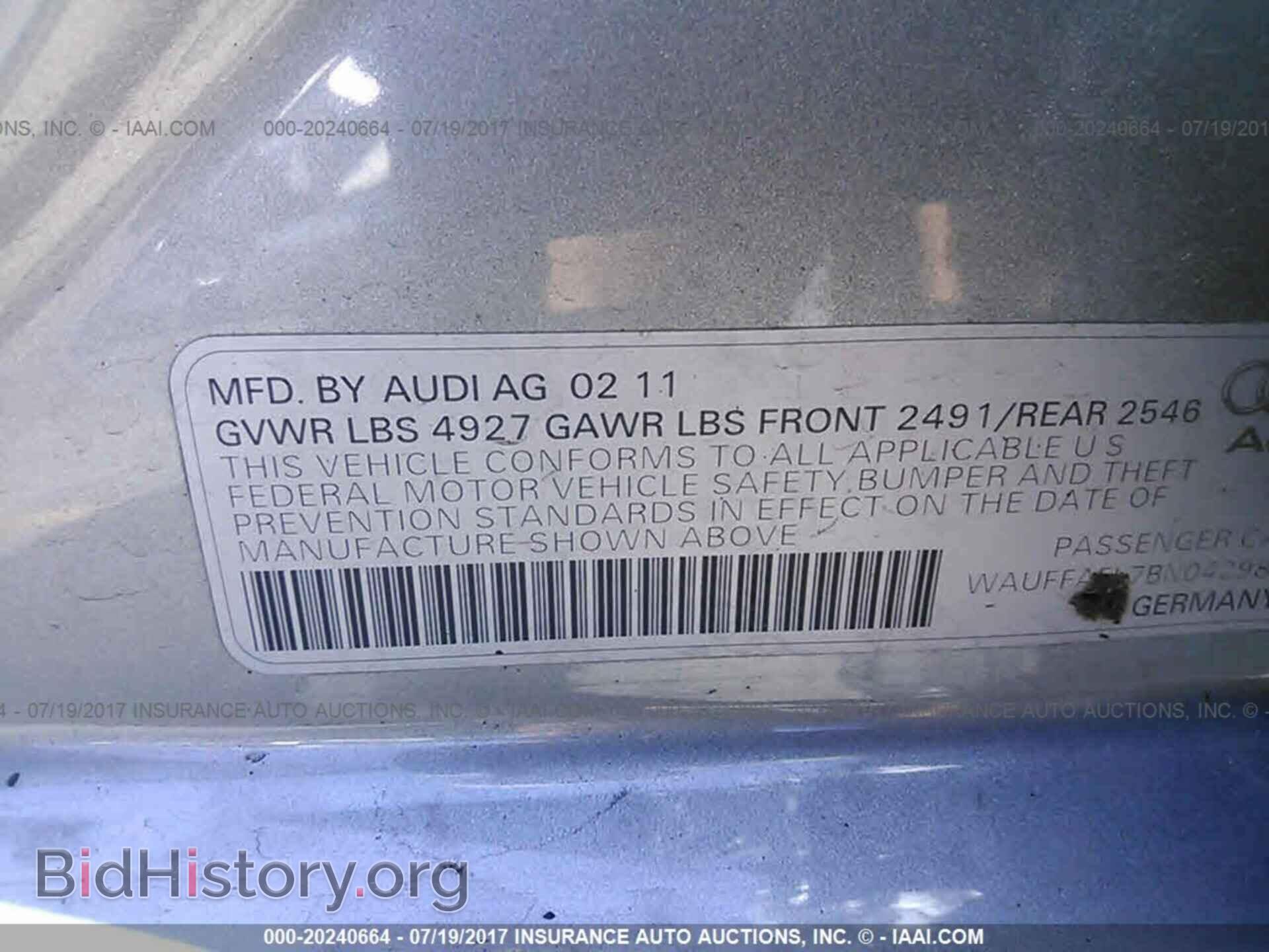 2011 Audi A4 - VIN: WAUFFAFL7BN042989 - Photo 9