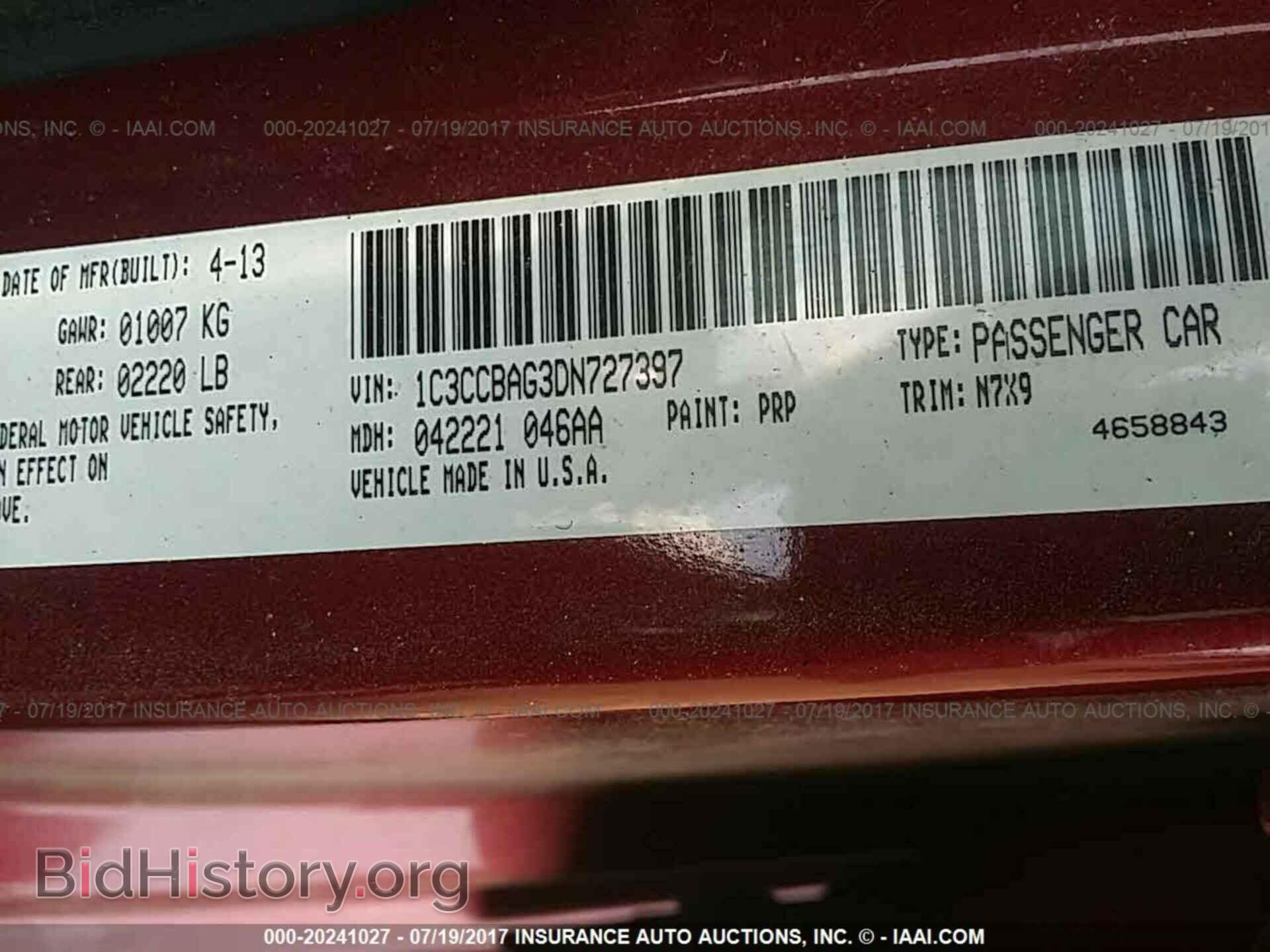2013 Chrysler 200 - VIN: 1C3CCBAG3DN727397 - Photo 9