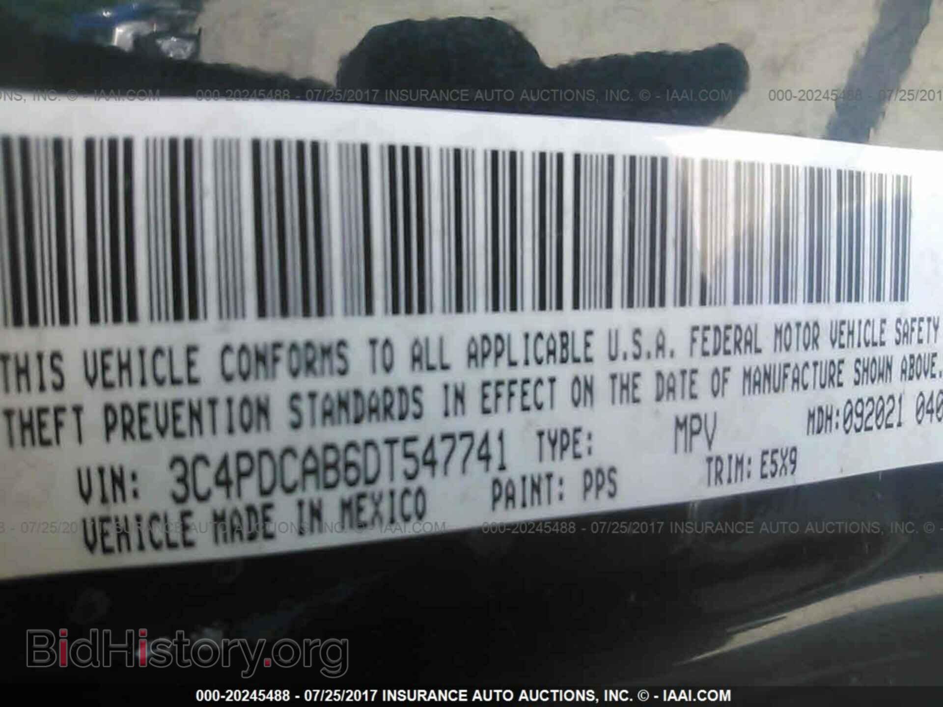 2013 Dodge Journey - VIN: 3C4PDCAB6DT547741 - Фото 9