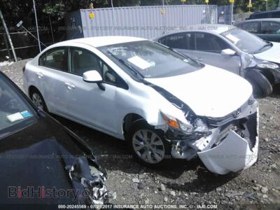 2012 Honda CIVIC, white — VIN 2HGFB2F53CH306193, IAAI