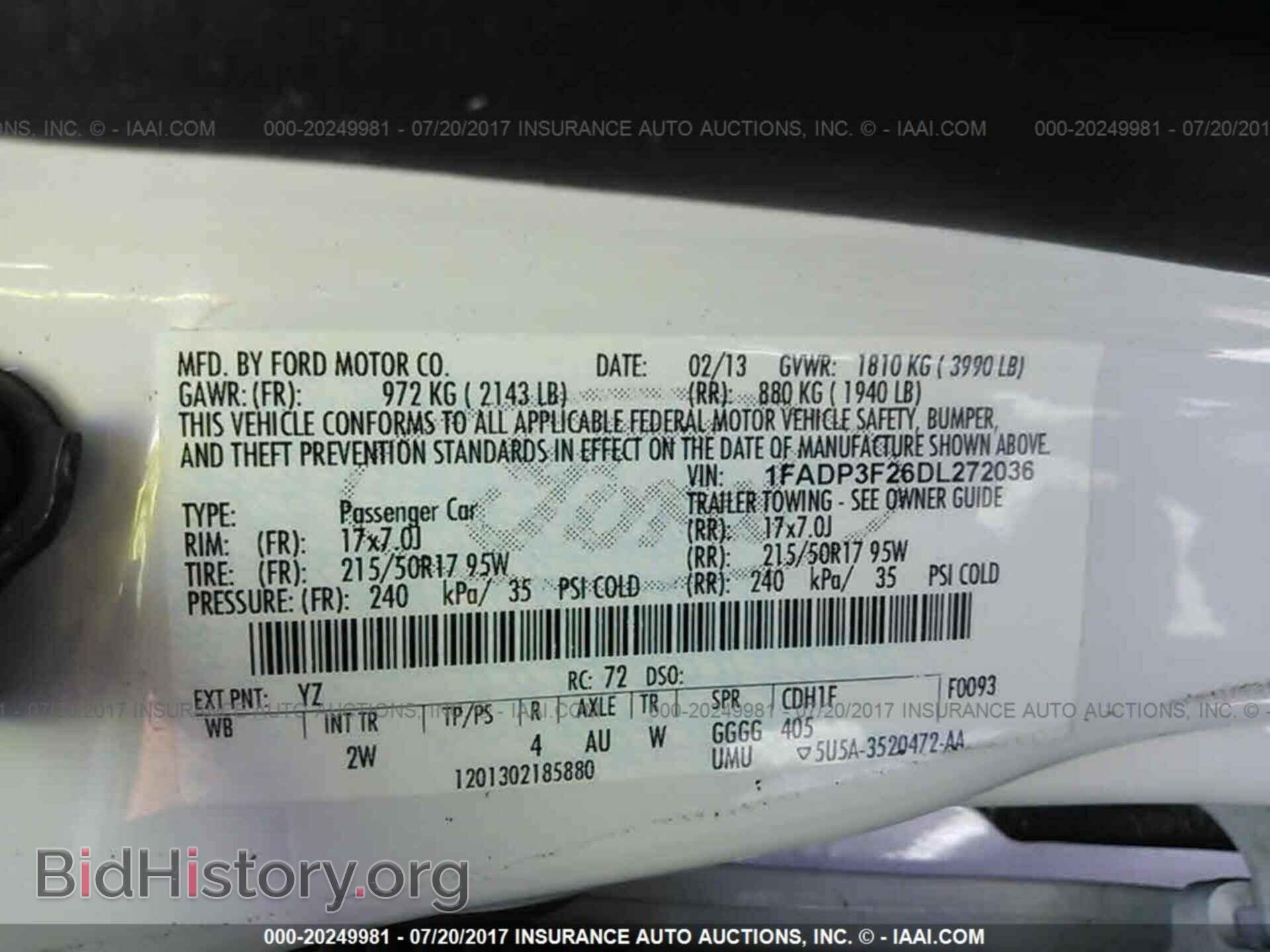 2013 Ford Focus - VIN: 1FADP3F26DL272036 - Фото 9