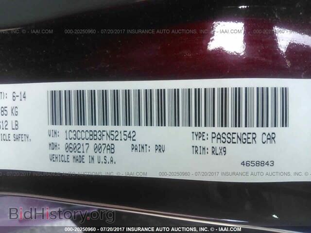 2015 Chrysler 200 - VIN: 1C3CCCBB3FN521542 - Photo 9