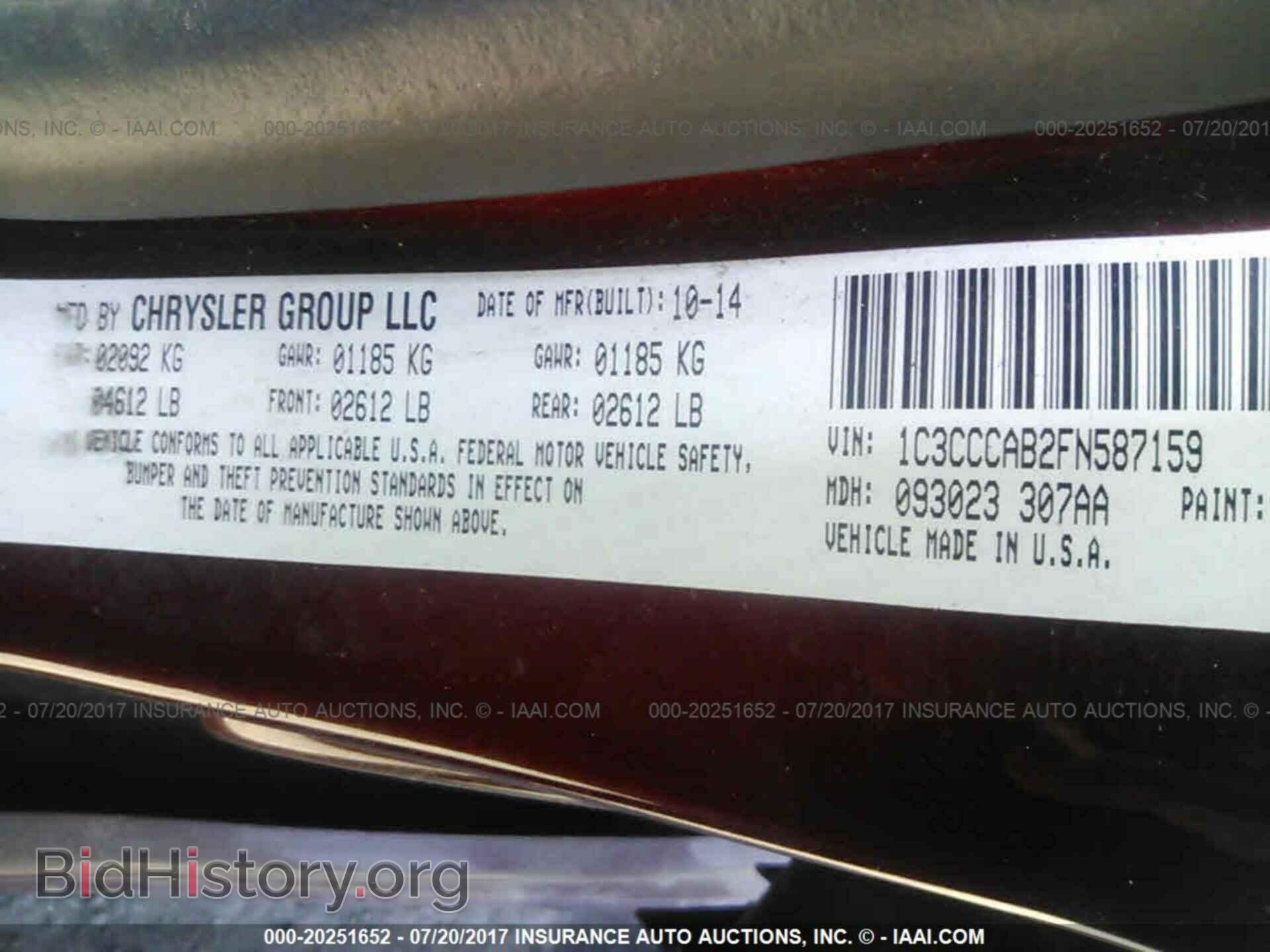 2015 Chrysler 200 - VIN: 1C3CCCAB2FN587159 - Photo 9
