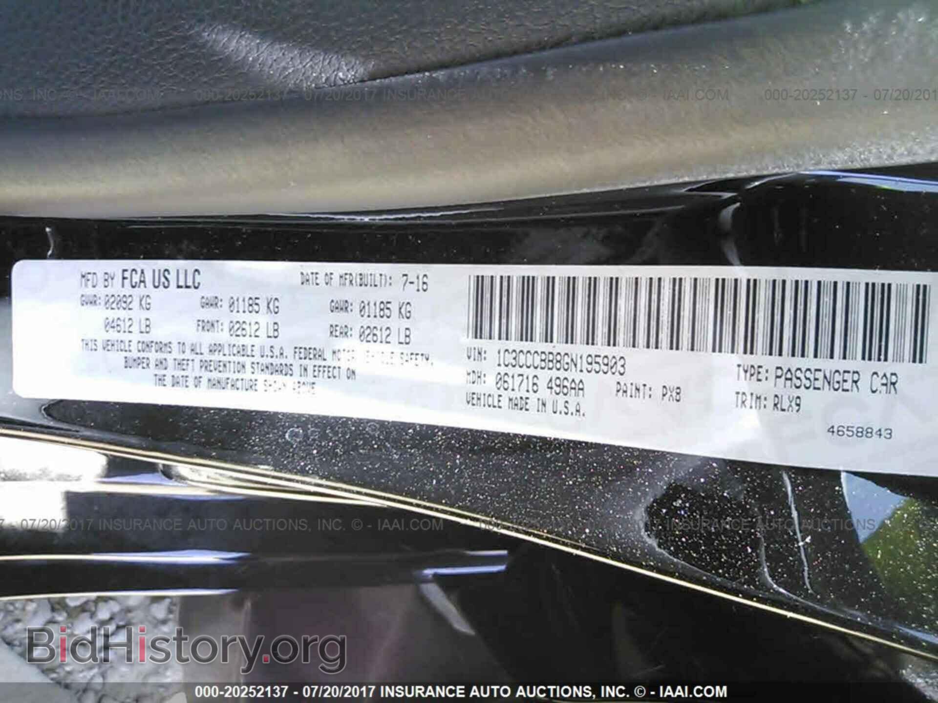 2016 Chrysler 200 - VIN: 1C3CCCBB8GN195903 - Photo 9