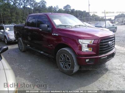 2016 Ford F150, красный — VIN 1FTEW1EP4GKE64813, IAAI