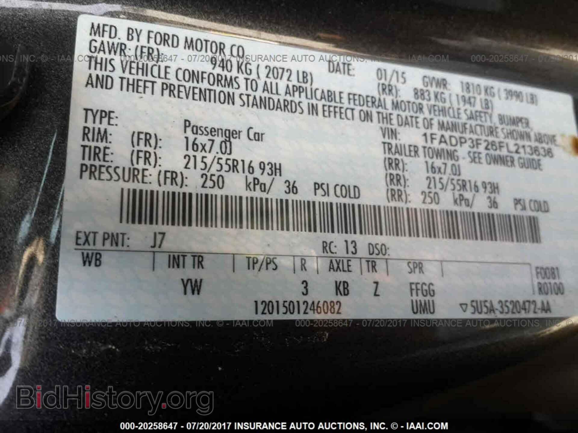 2015 FORD FOCUS - VIN: 1FADP3F26FL213636 - Фото 9