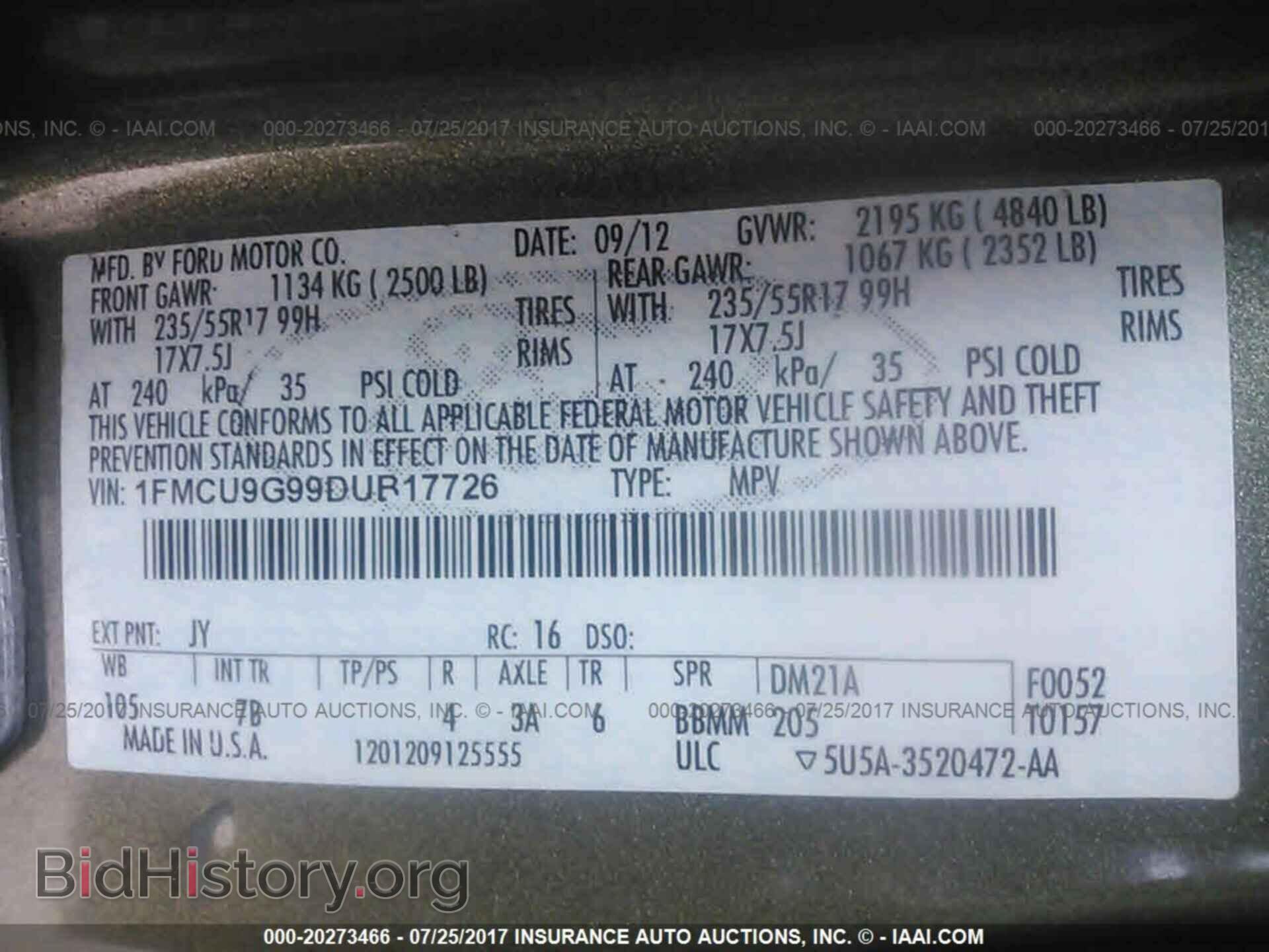 2013 Ford Escape - VIN: 1FMCU9G99DUB17726 - Photo 9