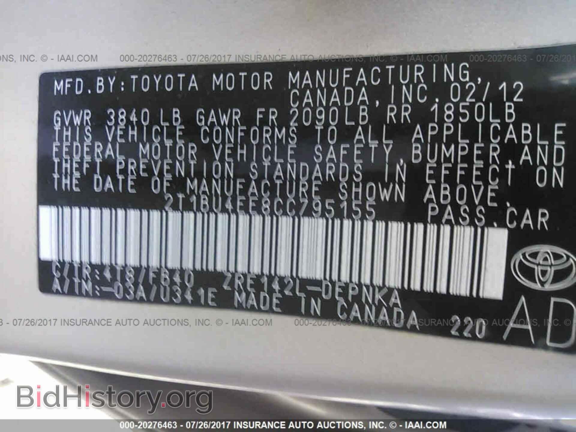 2012 Toyota Corolla - VIN: 2T1BU4EE8CC795155 - Photo 9