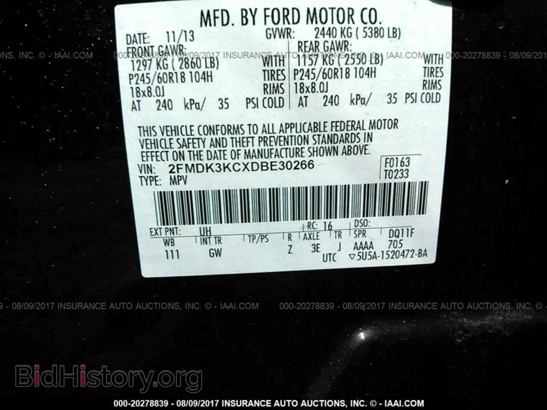 2013 Ford Edge - VIN: 2FMDK3KCXDBE30266 - Photo 9