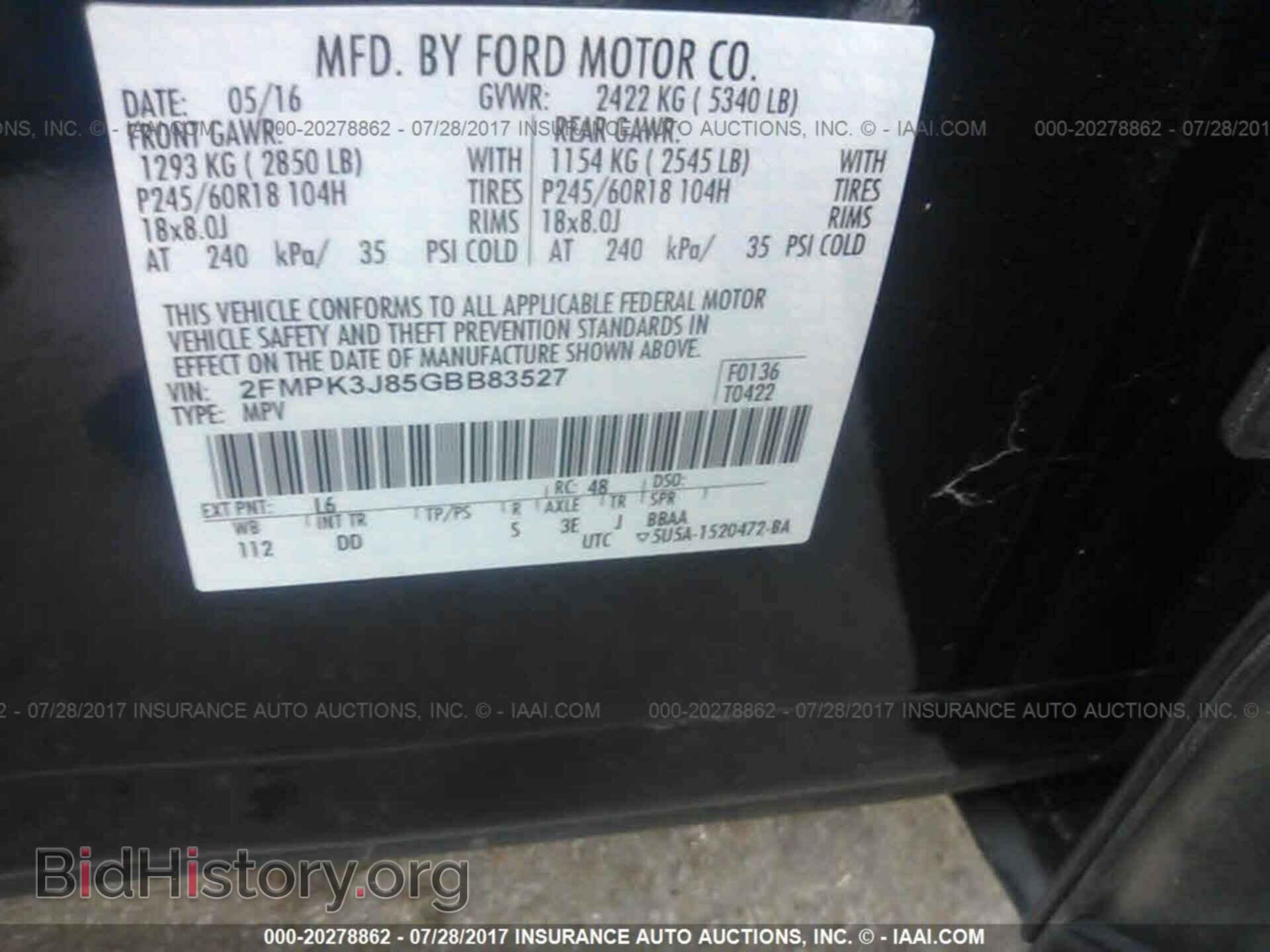 2016 Ford Edge - VIN: 2FMPK3J85GBB83527 - Photo 9