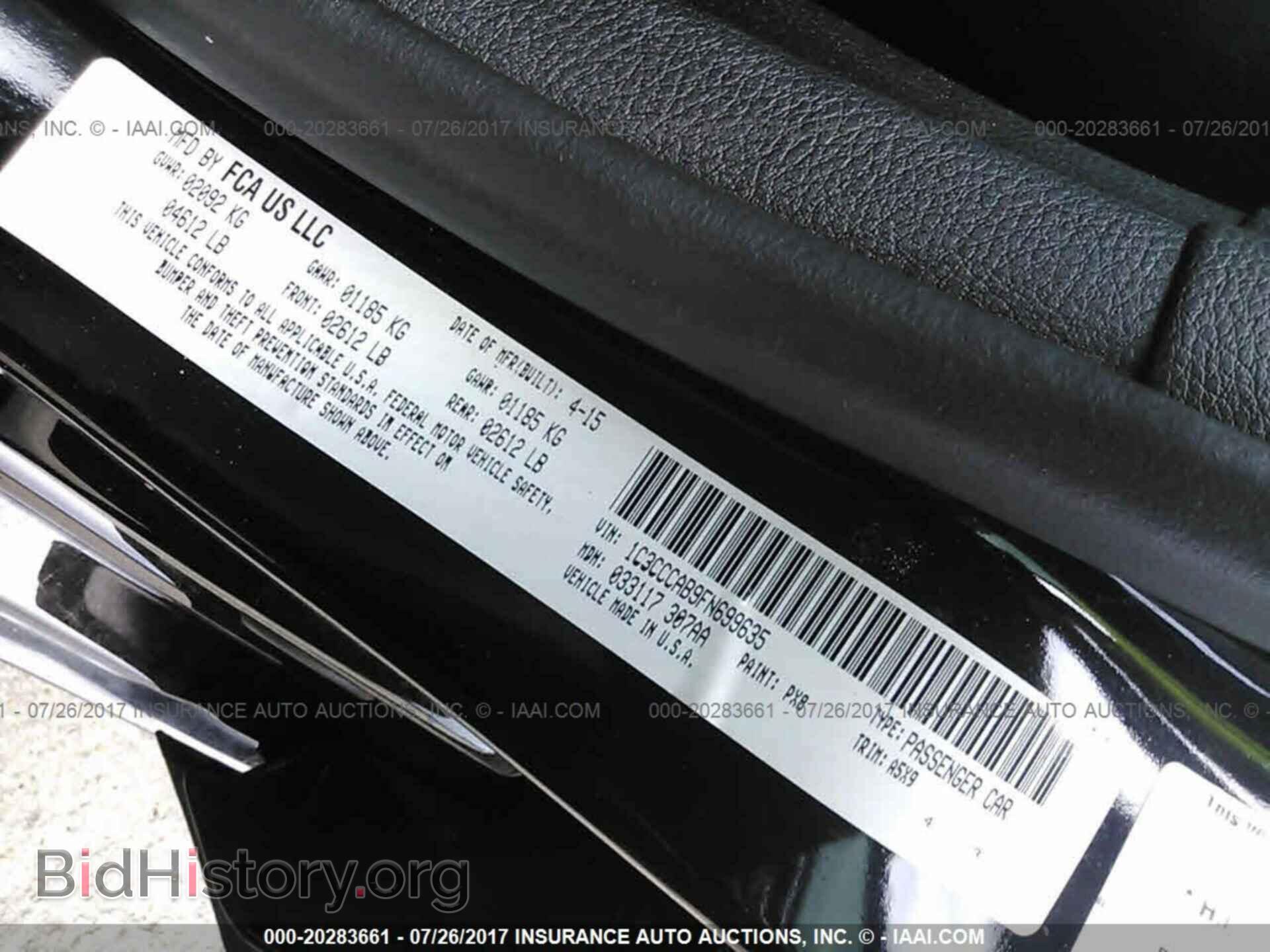 2015 Chrysler 200 - VIN: 1C3CCCAB9FN699635 - Photo 9