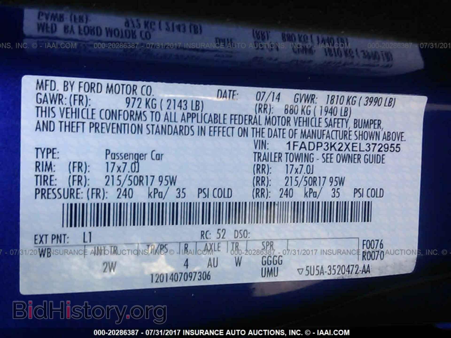 2014 Ford Focus - VIN: 1FADP3K2XEL372955 - Фото 9