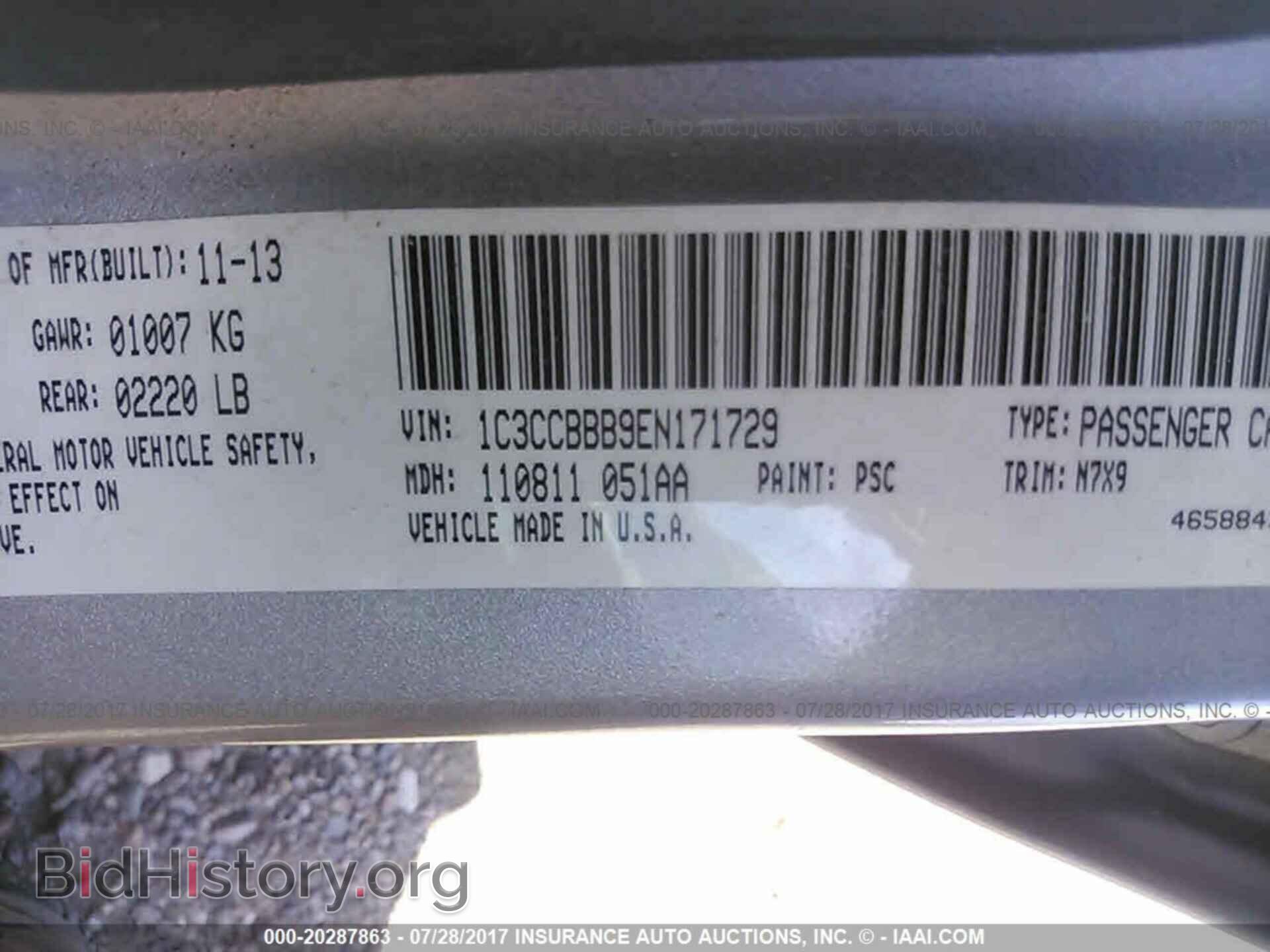 2014 Chrysler 200 - VIN: 1C3CCBBB9EN171729 - Photo 9