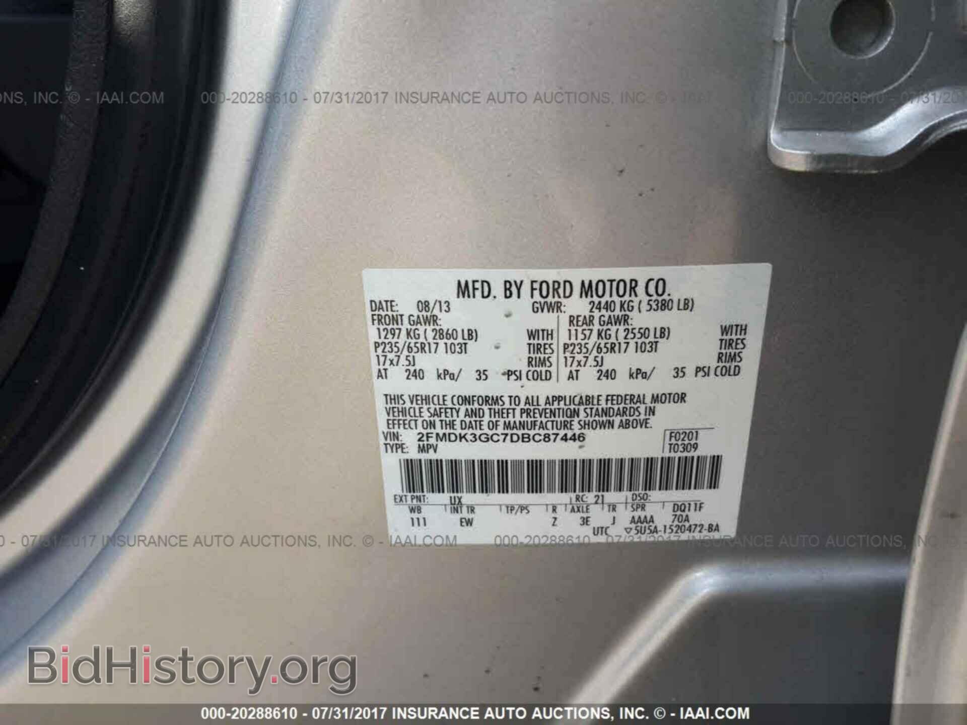 2013 Ford Edge - VIN: 2FMDK3GC7DBC87446 - Photo 9