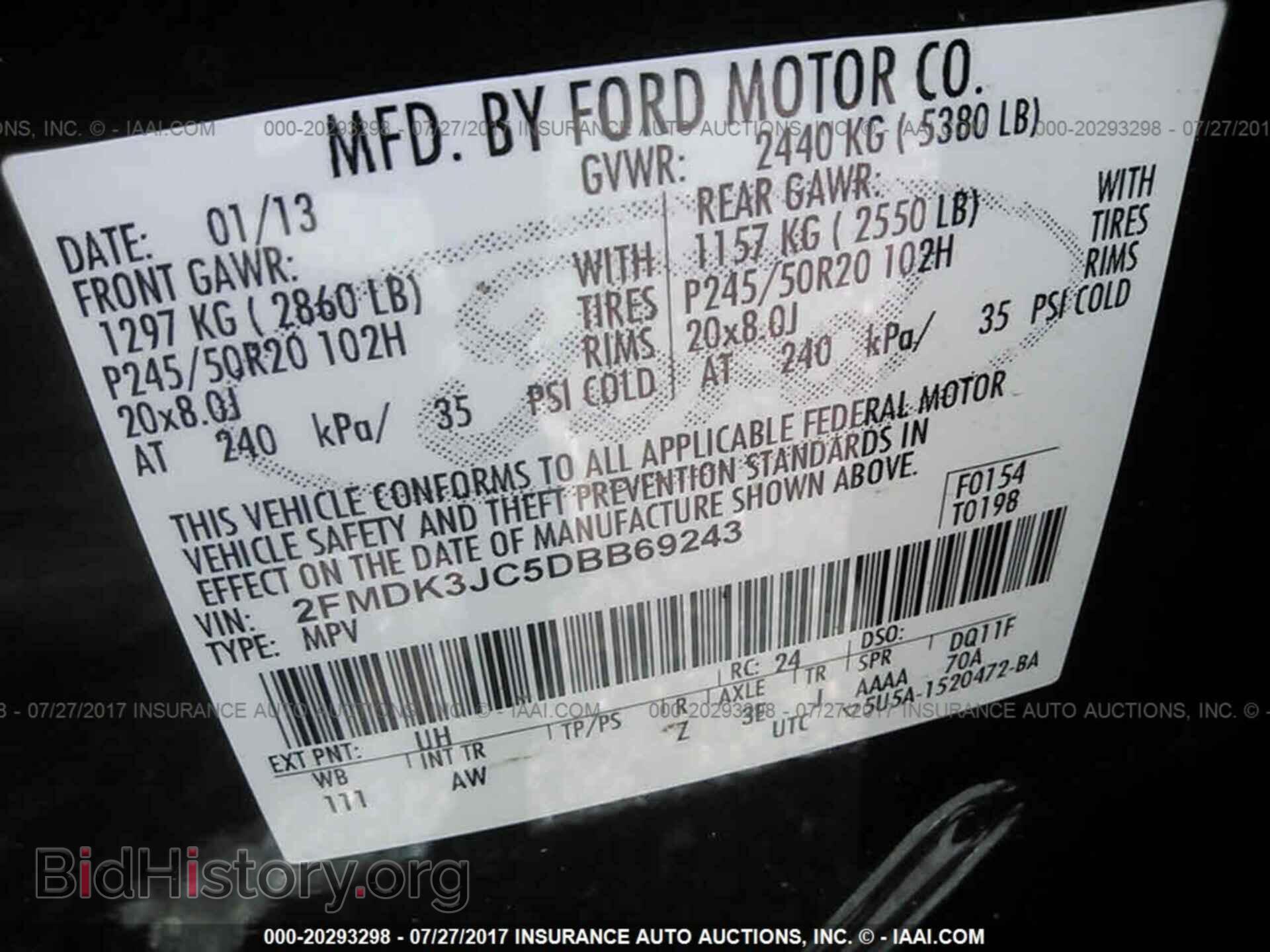 2013 Ford Edge - VIN: 2FMDK3JC5DBB69243 - Photo 9