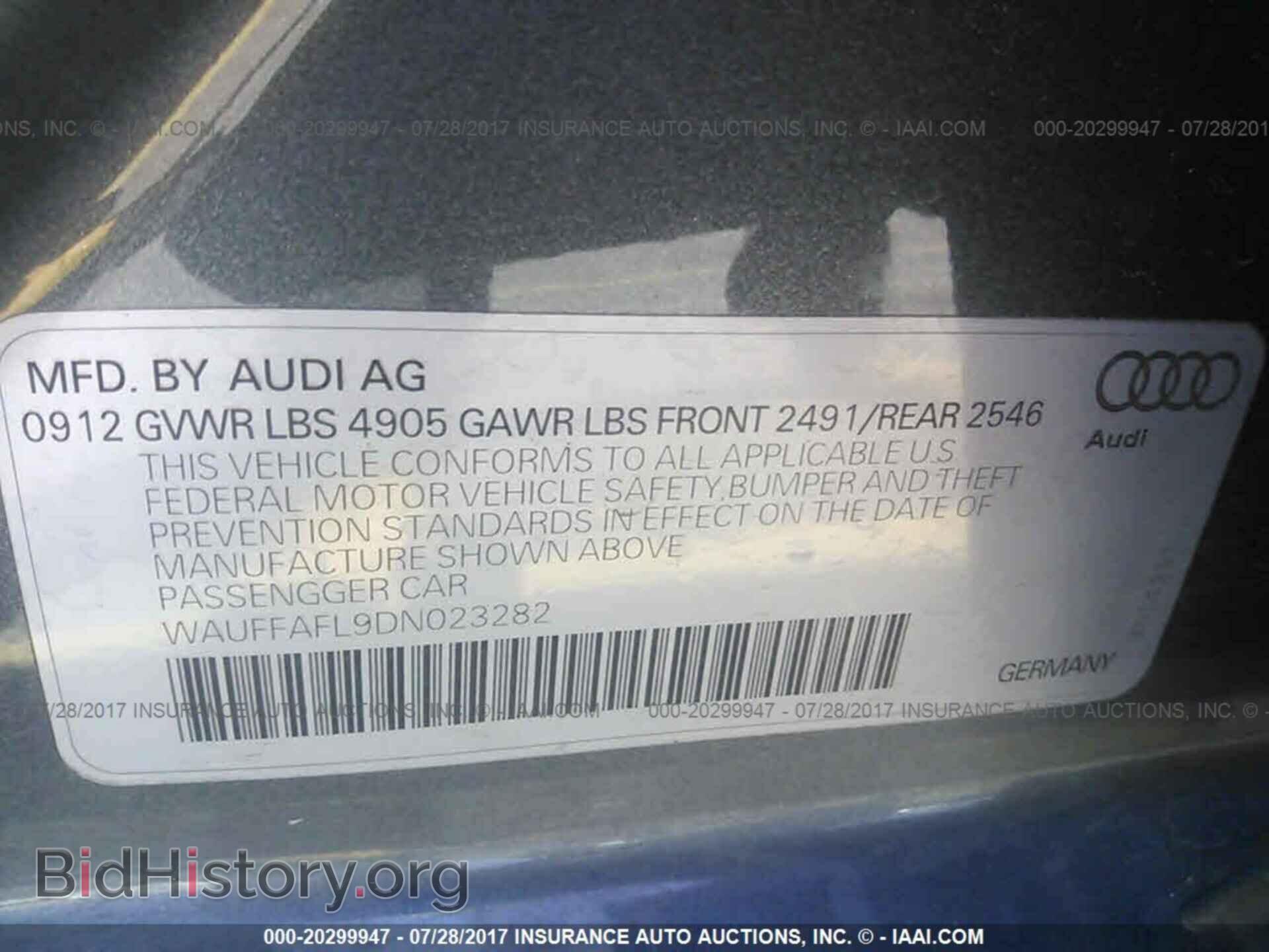 2013 Audi A4 - VIN: WAUFFAFL9DN023282 - Photo 9