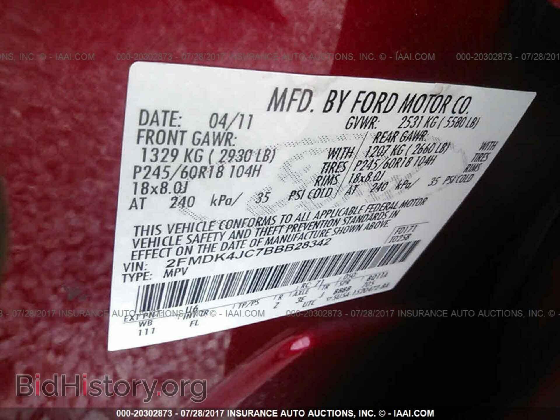 2011 Ford Edge - VIN: 2FMDK4JC7BBB28342 - Photo 9
