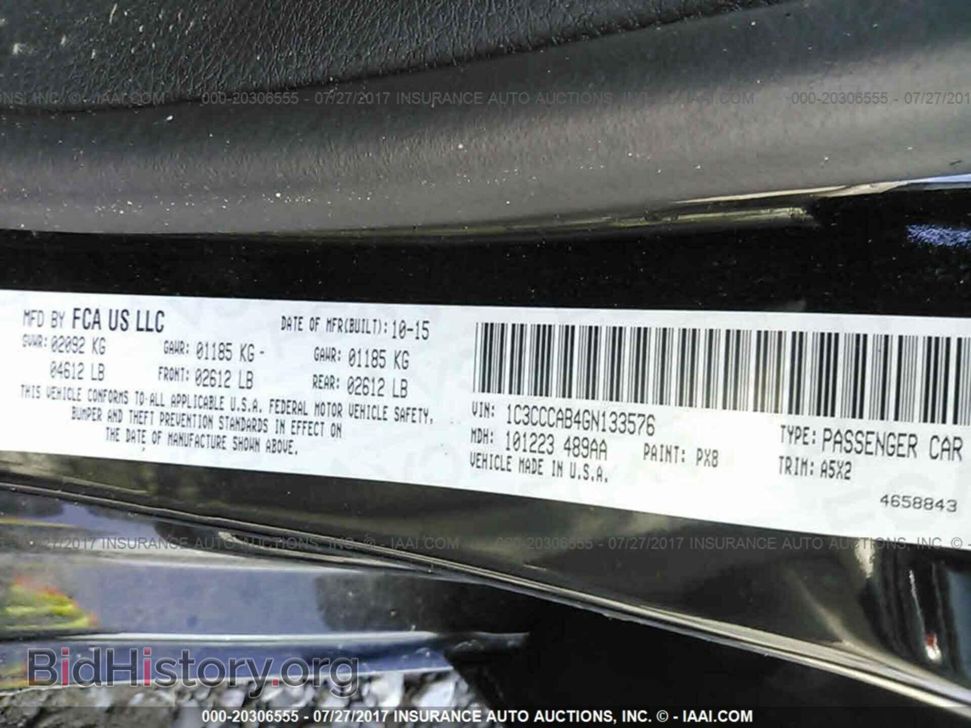 2016 Chrysler 200 - VIN: 1C3CCCAB4GN133576 - Фото 9