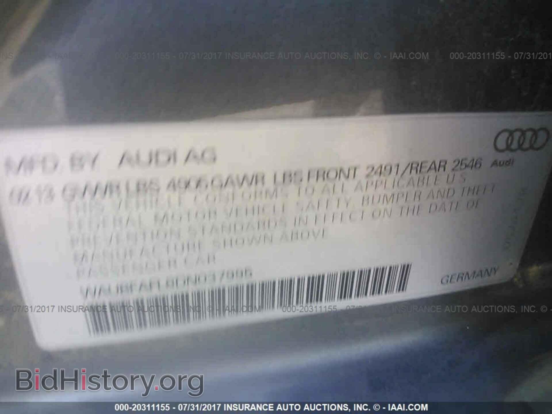 2013 Audi A4 - VIN: WAUBFAFL8DN037995 - Photo 9