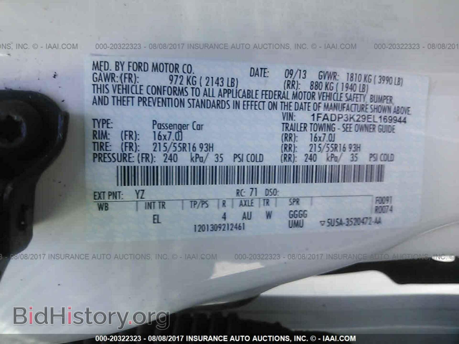 2014 Ford Focus - VIN: 1FADP3K29EL169944 - Фото 9