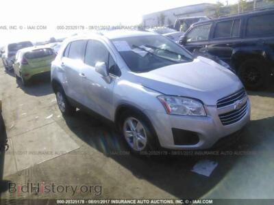 2015 Chevrolet TRAX, серебристый — VIN KL7CJLSB1FB063743, IAAI