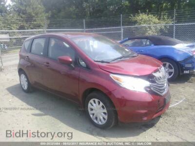 2016 Nissan VERSA NOTE, красный — VIN 3N1CE2CP5GL353322, IAAI
