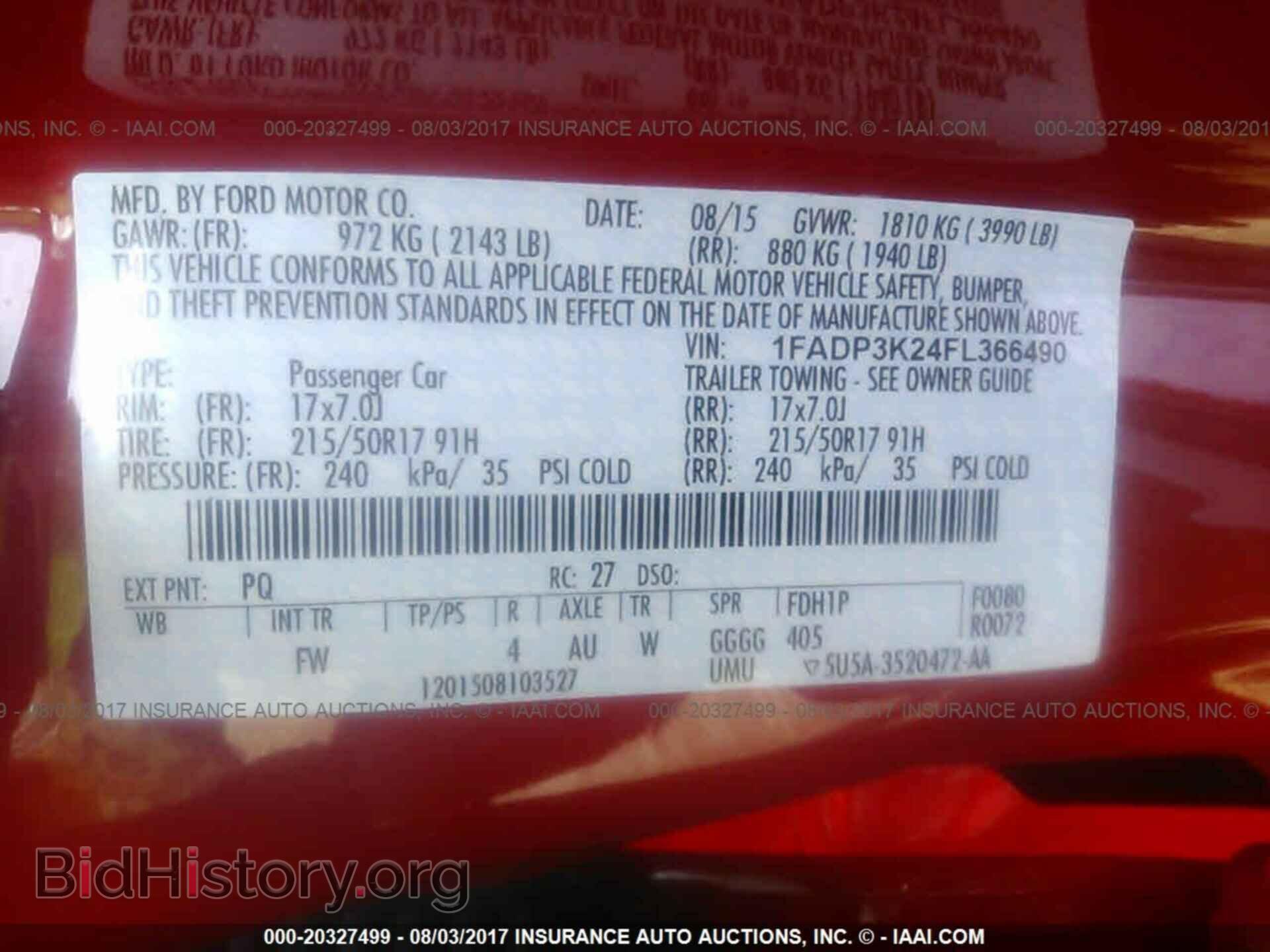 2015 Ford Focus - VIN: 1FADP3K24FL366490 - Фото 9