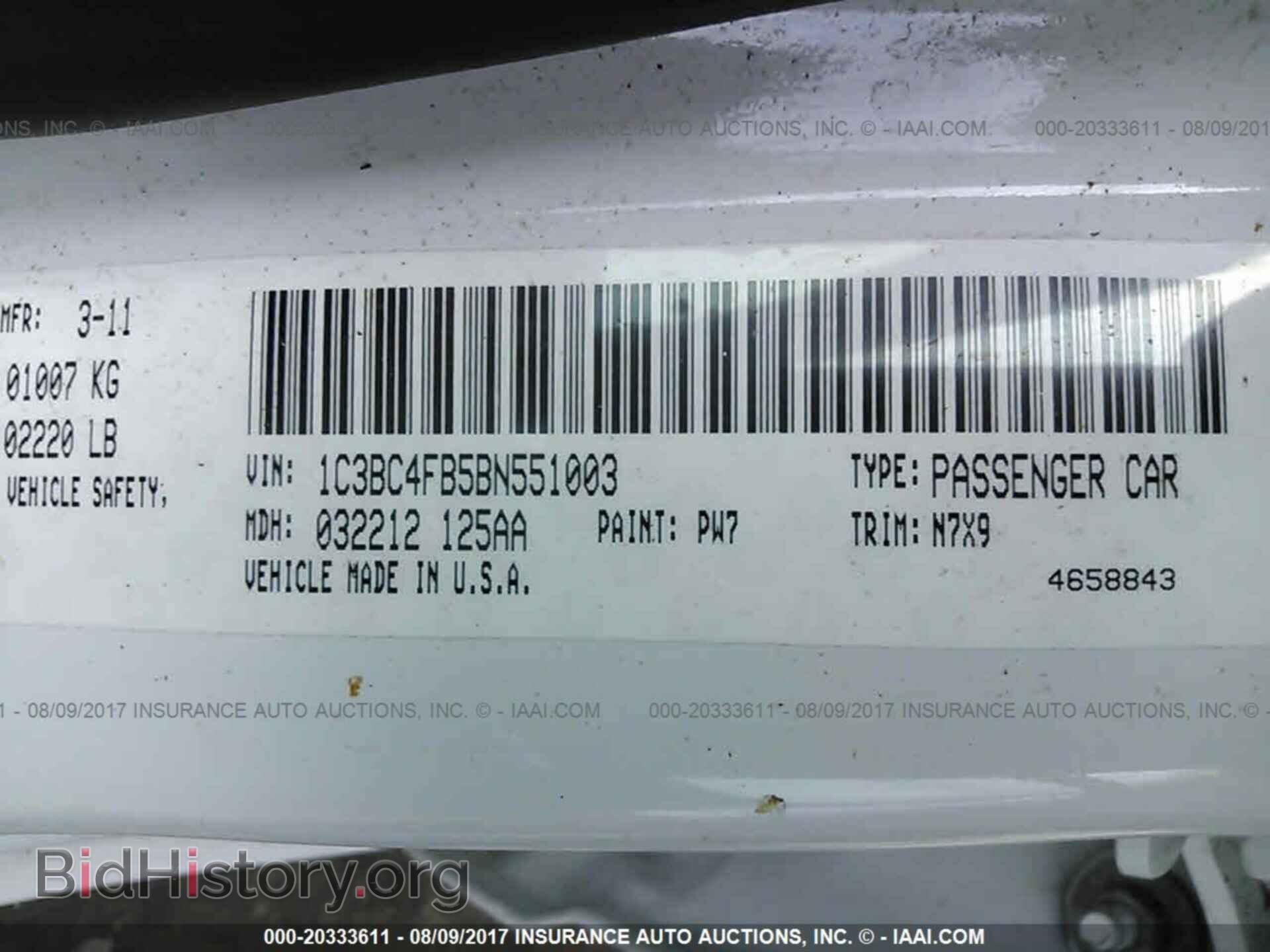 2011 Chrysler 200 - VIN: 1C3BC4FB5BN551003 - Photo 9
