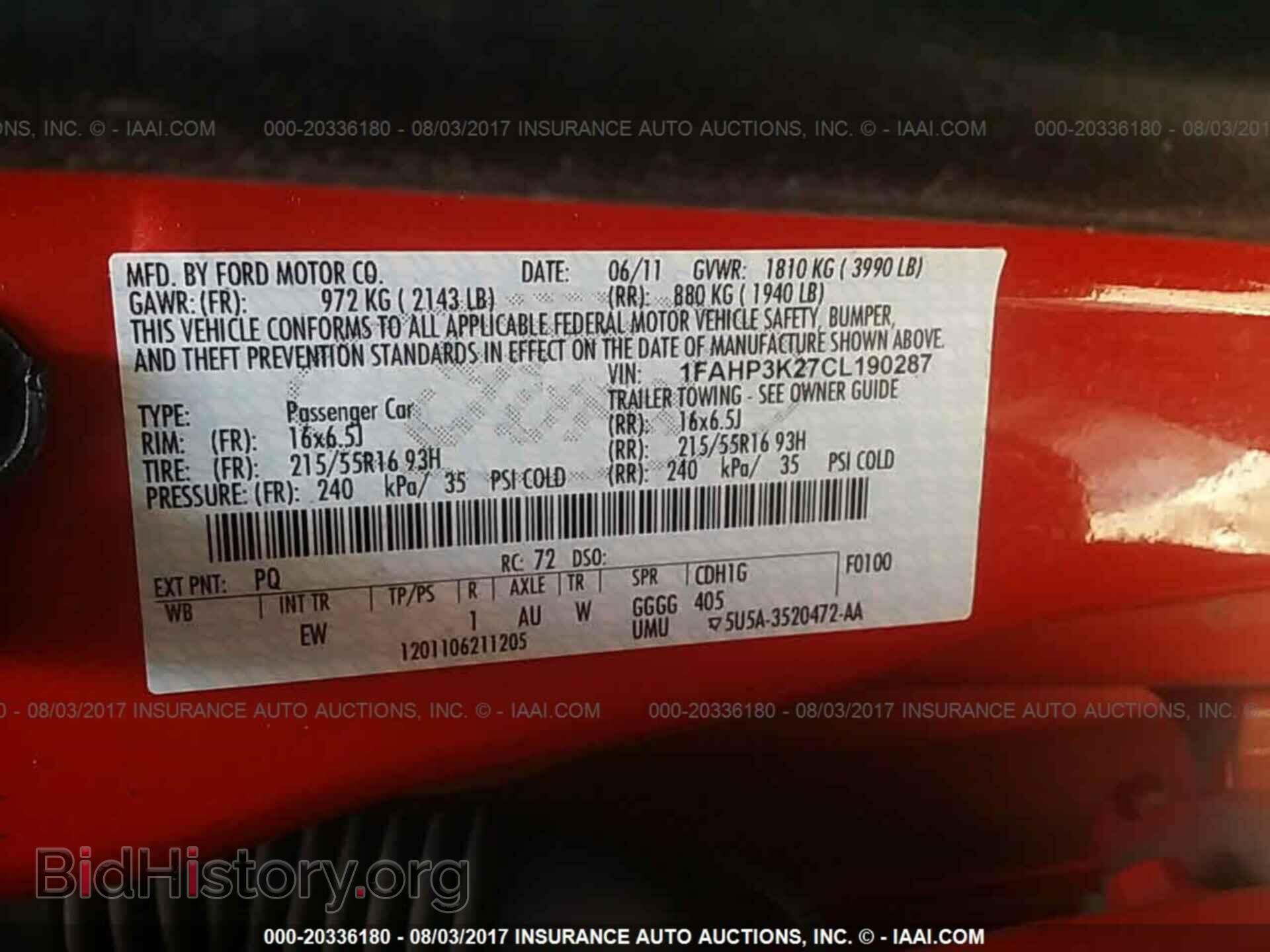 2012 Ford Focus - VIN: 1FAHP3K27CL190287 - Фото 9