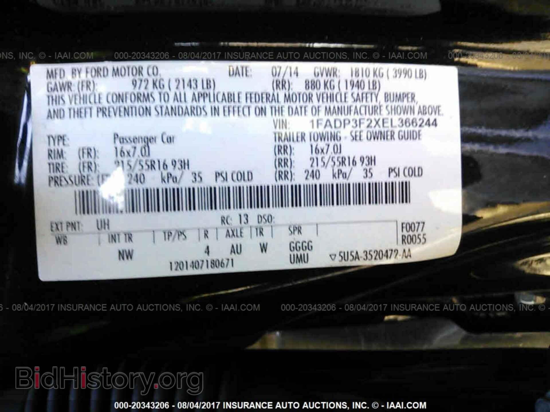 2014 Ford Focus - VIN: 1FADP3F2XEL366244 - Фото 9