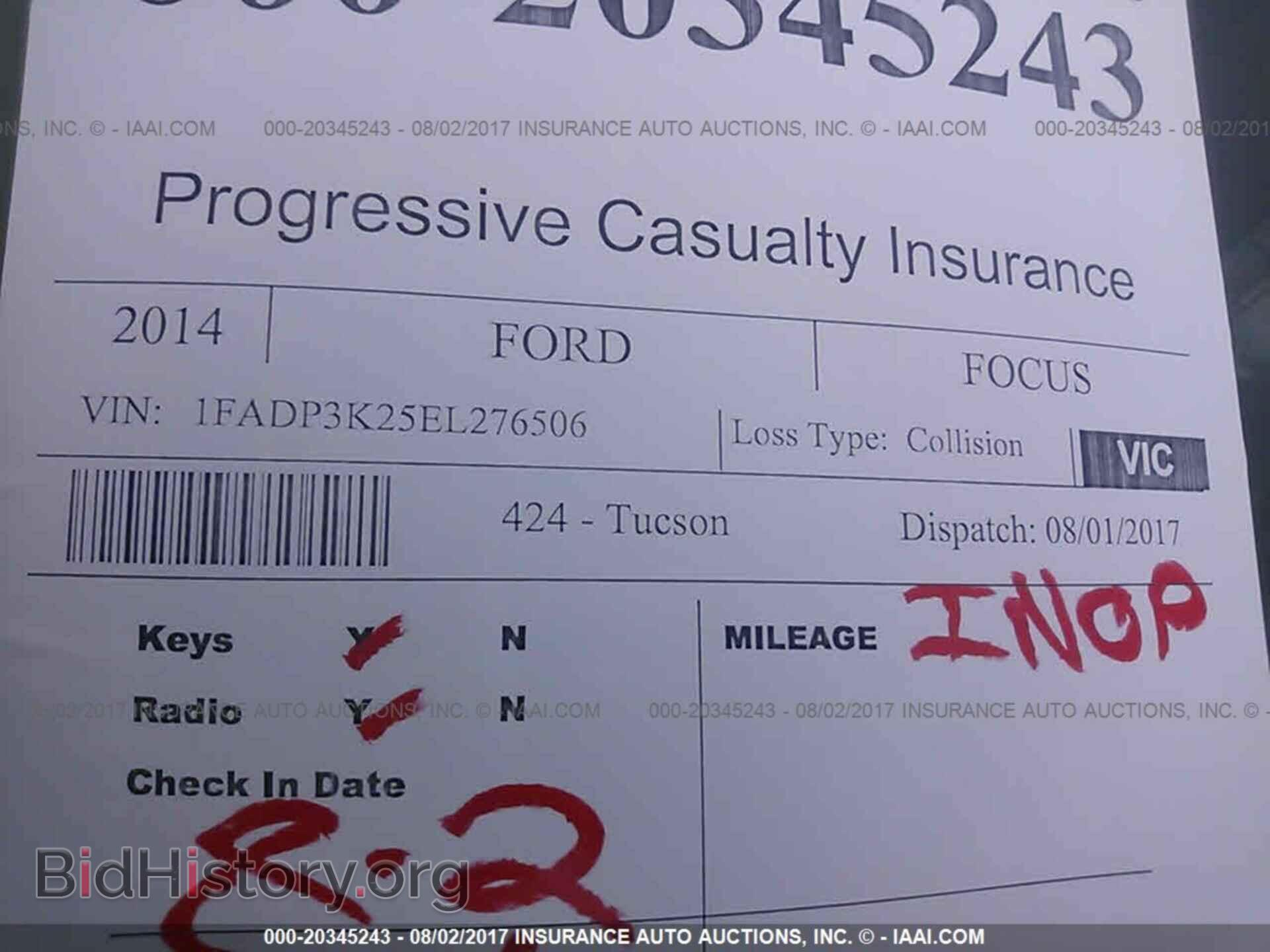 2014 Ford Focus - VIN: 1FADP3K25EL276506 - Фото 7