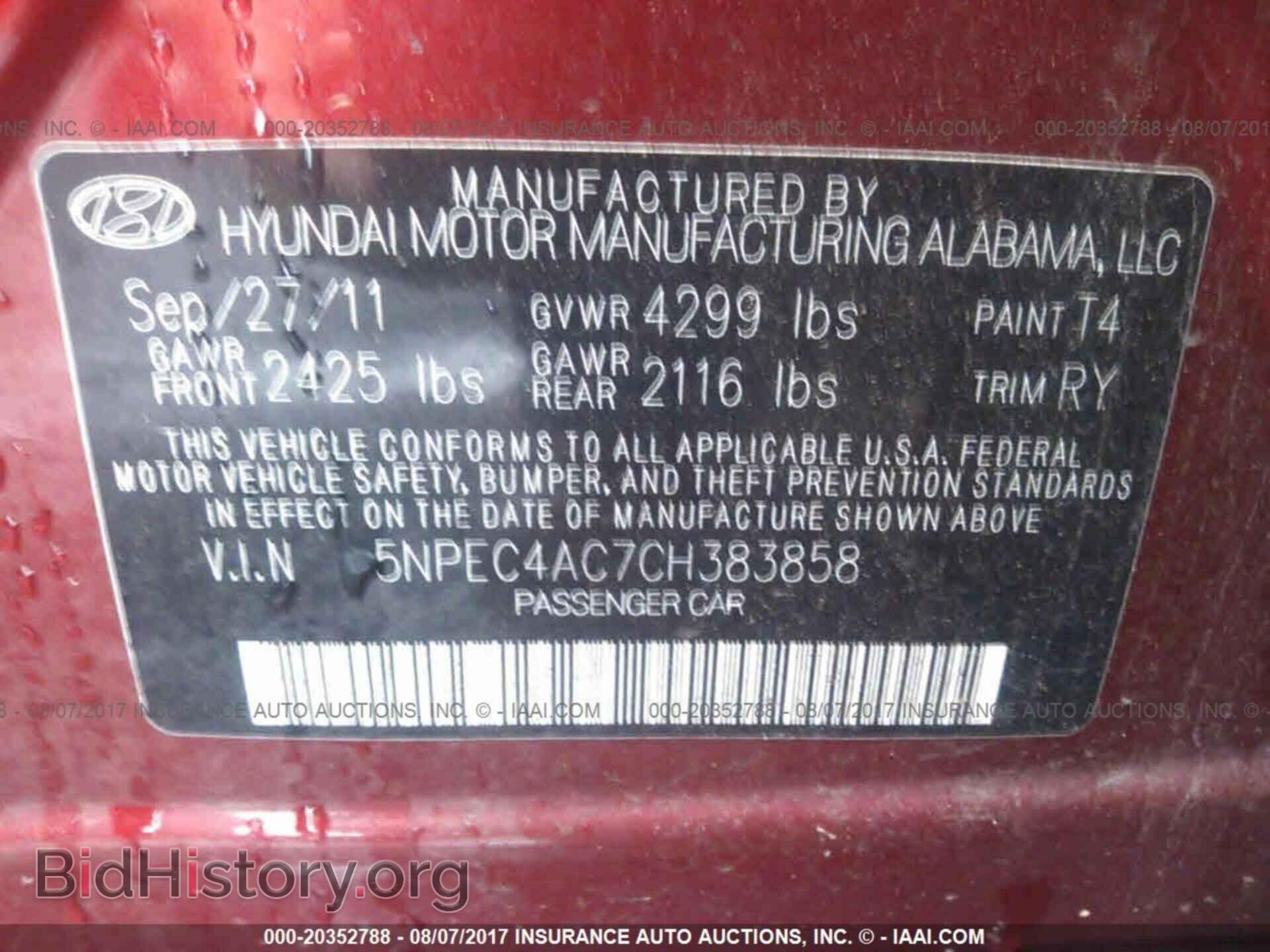 2012 Hyundai Sonata - VIN: 5NPEC4AC7CH383858 - Photo 9