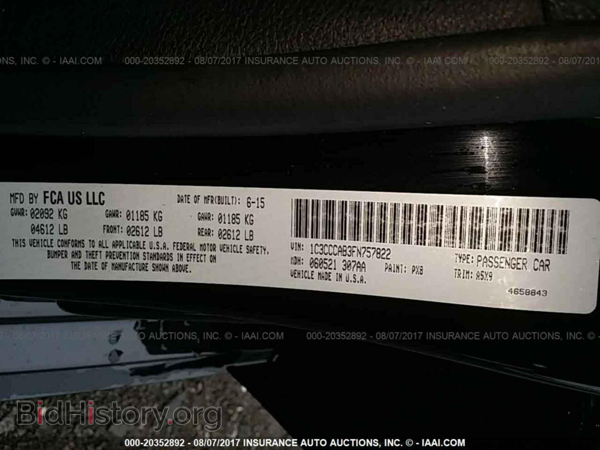 2015 Chrysler 200 - VIN: 1C3CCCAB3FN757822 - Photo 9