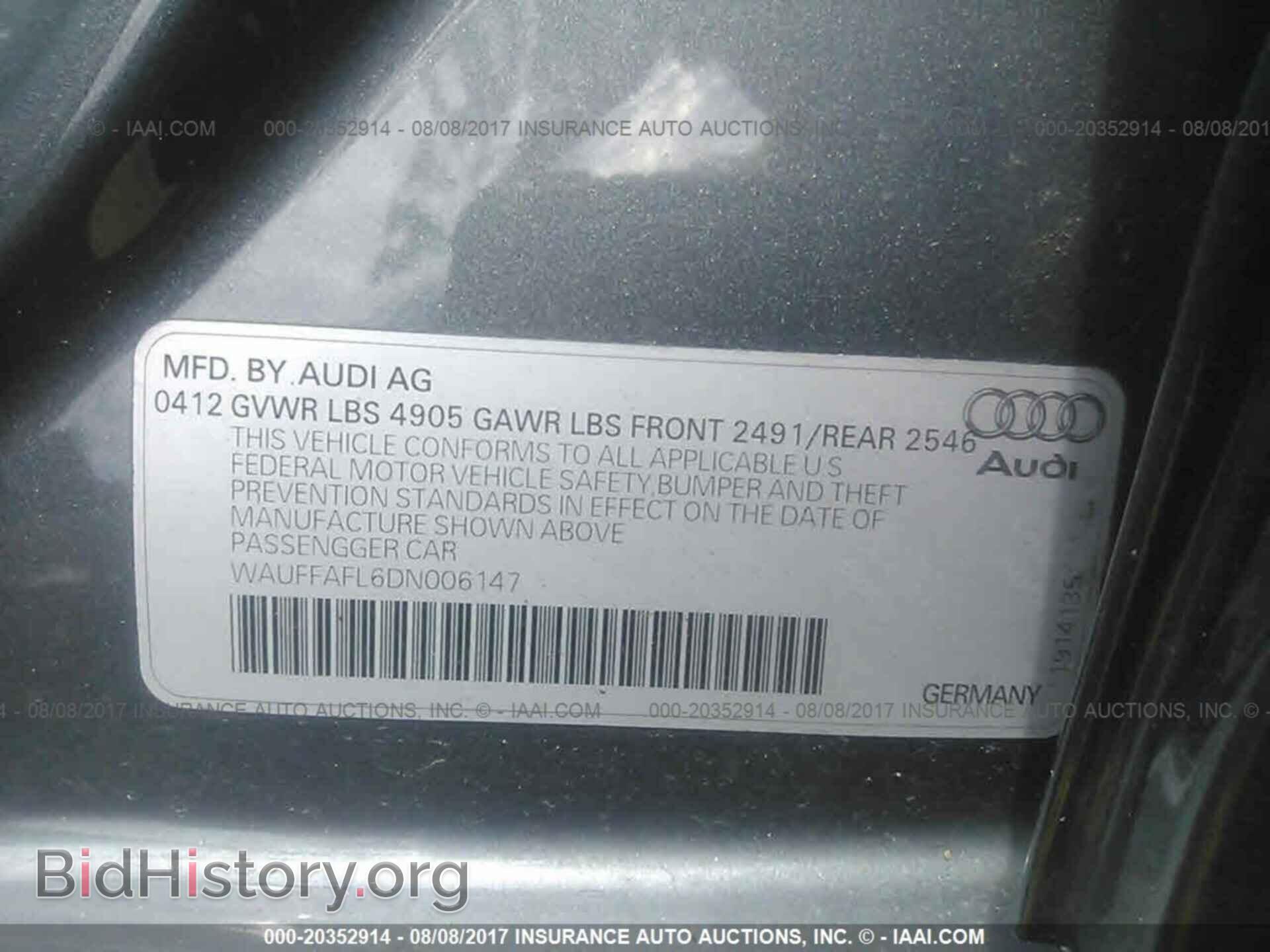 2013 Audi A4 - VIN: WAUFFAFL6DN006147 - Photo 9