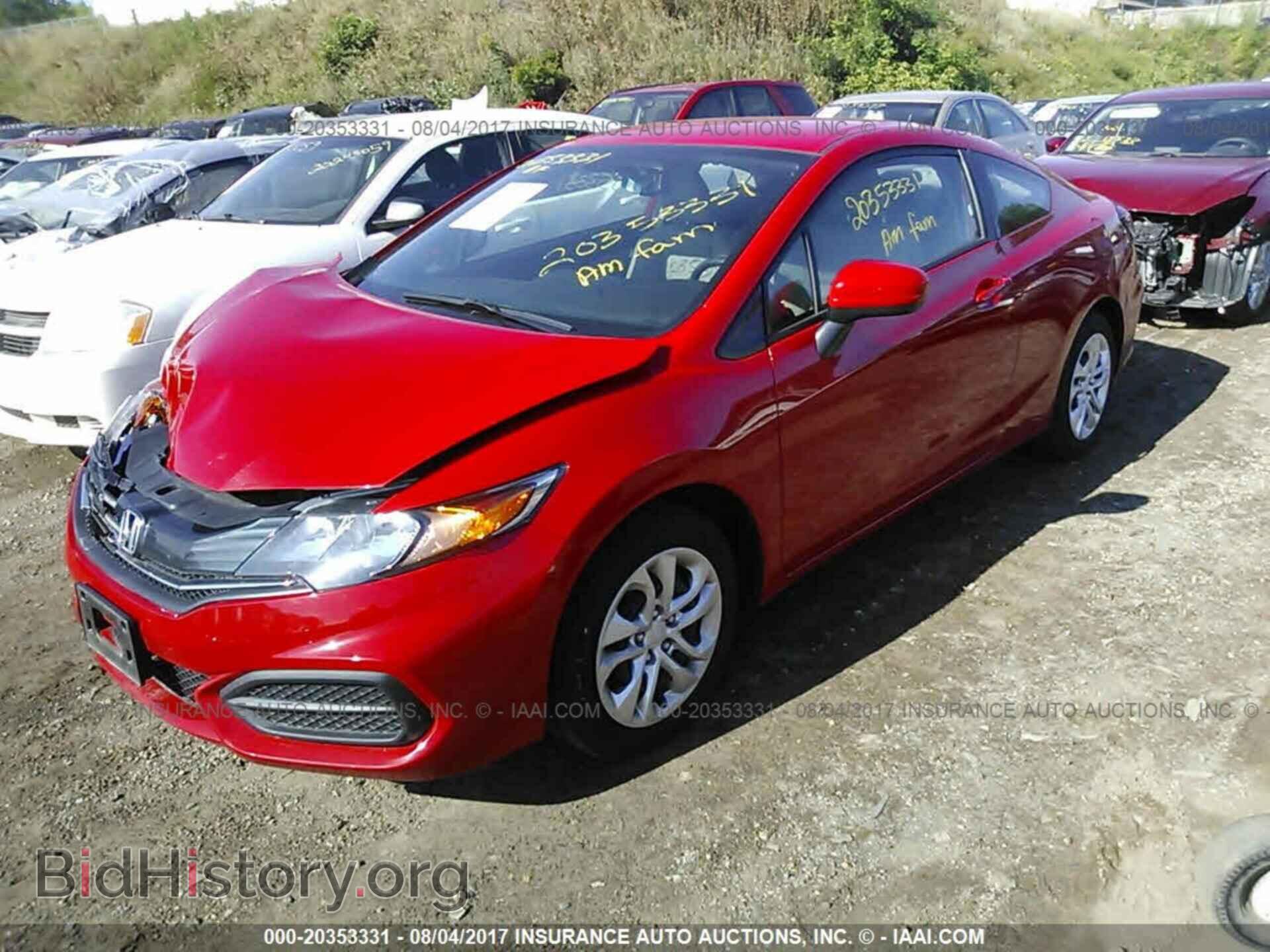 2014 Honda Civic - VIN: 2HGFG3B51EH520258 - Фото 2