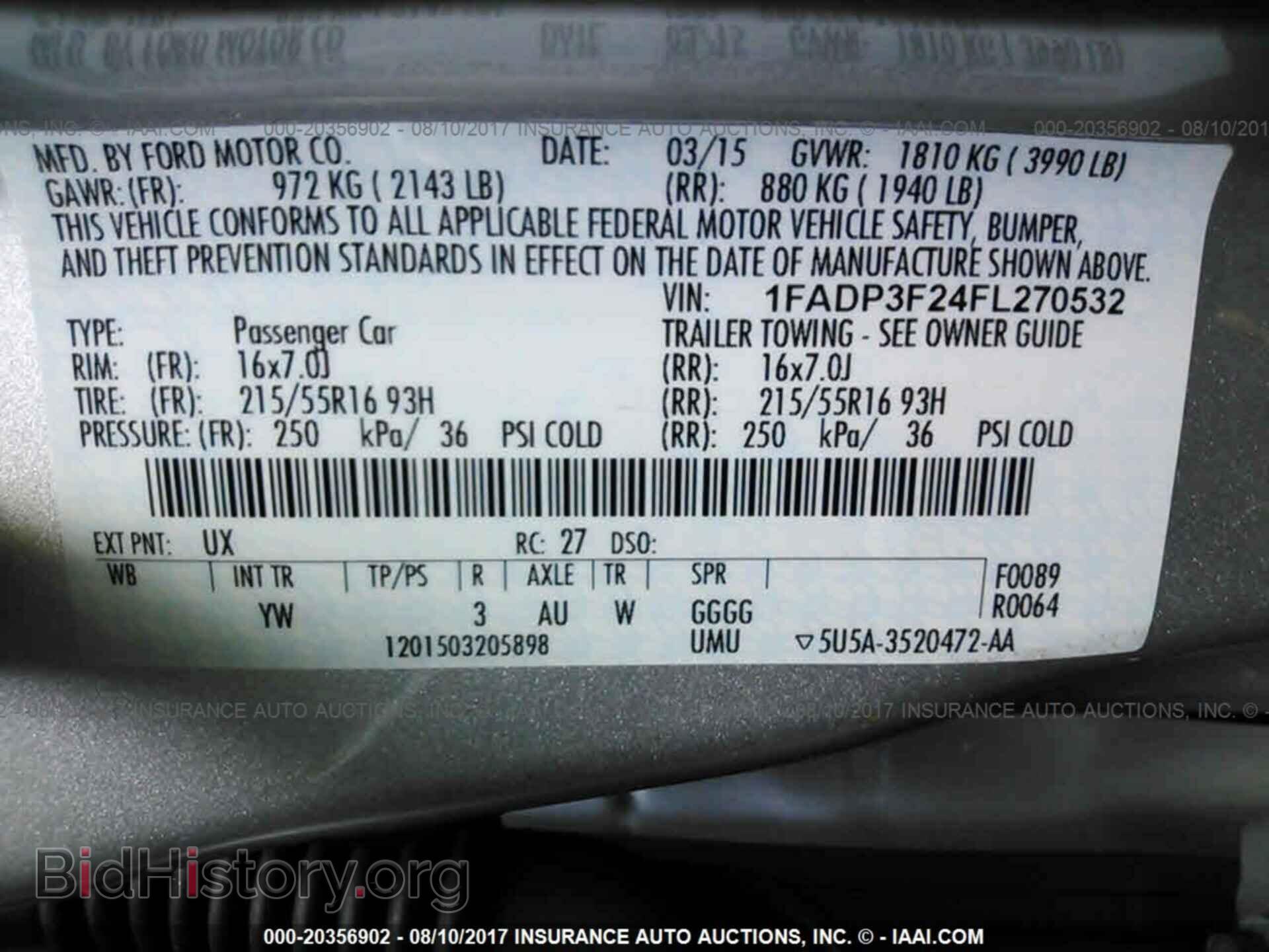 2015 Ford Focus - VIN: 1FADP3F24FL270532 - Фото 9