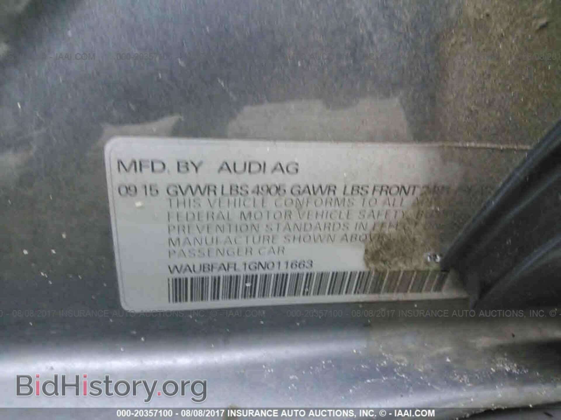 2016 Audi A4 - VIN: WAUBFAFL1GN011663 - Photo 9
