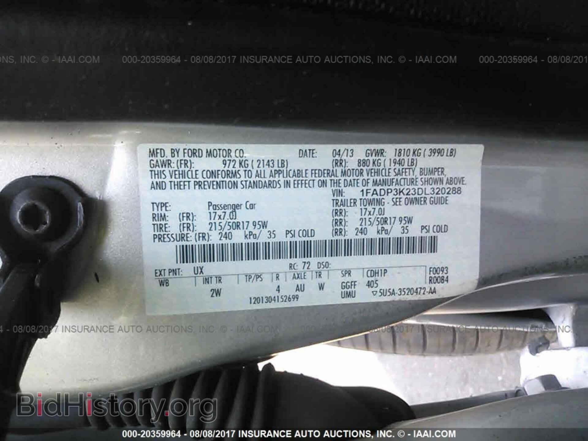 2013 Ford Focus - VIN: 1FADP3K23DL320288 - Фото 9