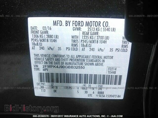 2016 Ford Edge - VIN: 2FMPK4J90GBB32550 - Photo 9